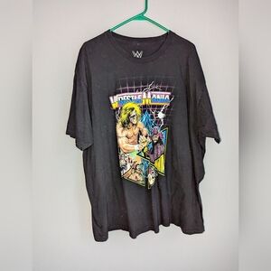 Wrestle Mania Black Graphic T-shirt Size 2XL. Unisex Tshirt. WWE Wrestle Mania